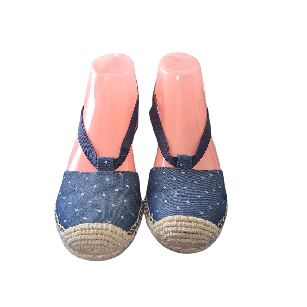 Clarks Petrina Kaelie Espadrille Wedges Polkadot Blue/white 7.5 - Picture 2 of 7